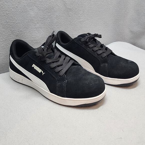Puma Iconic Men's Low Comp Safety Toe Work Sneaker, Size 8.5 M, Black Suede - Picture 1 of 8